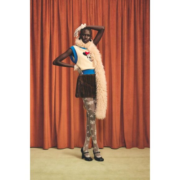 ZARA FAUX FUR SCARF FOR ZARA X DISNEY HARRY LAMBERT - Picture 2 of 3